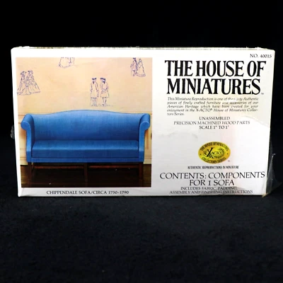 Кукла X-Acto The House of Miniatures Chippendale диван в разобранном виде No 40015 - Изображение 1 из 4