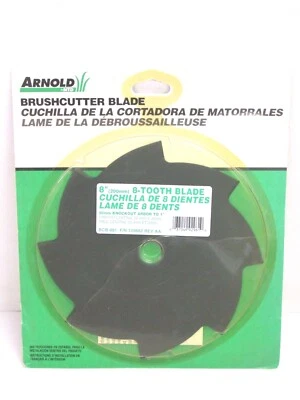 ¡NUEVO! Arnold MTD 8" HOJA DESBROZADORA, 8 DIENTES, BCB-881, KNOCKOUT TO 1" EJE Foto 1 de 2