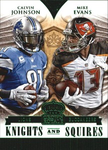 2014 Crown Royale Knights and Squires Green Card #4 Calvin Johnson/Mike Evans