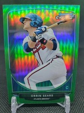 ORRIN SEARS 2013 BOWMAN CHROME MINI GREEN REFRACTOR #67 /75 ATLANTA BRAVES