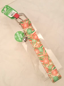 top paw Dog Collar Holiday L 20-24" Neck Christmas Mint Candy EASY CLEAN + BELL - Picture 1 of 4