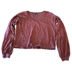 Bobi Los Angeles Langarmshirt Ballonärmel Damen Größe XS Lila - Bild 1 von 6