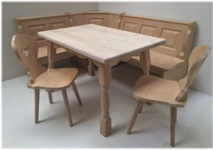 Neu ! Eckbankgruppe Amberg klein 150/185 cm, nun mit Ahorn Hartholzplatte ! - Bild 1 von 6