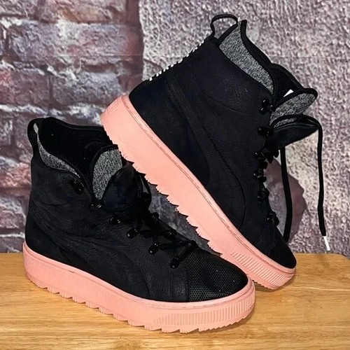 Scarpe stivali Ren da donna Puma X Trapstar nero rosa campione taglia 8UK 10US