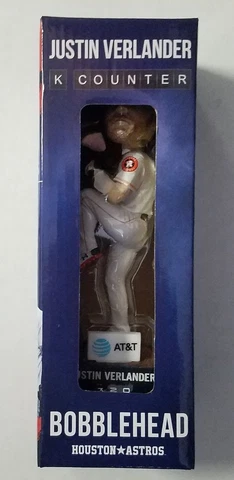 2018 SGA Houston Astros Justin Verlander K Counter Bobblehead NIB Cover
