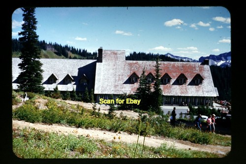 Mount Rainier, Paradise Inn Washington 1950's, Original Kodachrome ...