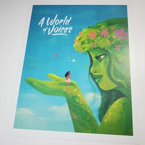 A World of Voices Poster Moana Walt Disney World Authentic 11x14 WDW Te Fiti - Picture 1 of 2