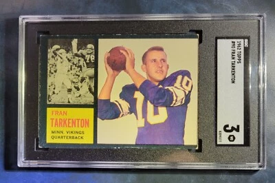 1962 TOPPS #90 FRAN TARKENTON SGC 3  (FREE SHIPPING) - Image 1 of 4