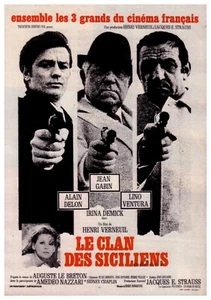 LE CLAN DES SICILIENS - Affiche de Cinéma - Alain Delon, Jean Gabin, Film Poster - Photo 1/1