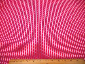 30s Reproduction Fabric 1 1/8 Yard SALE Pink Ivory Dots Stripe Premium Cotton PC - Picture 1 of 2