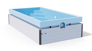 Schwimmbecken Albixon QBIG BENEFIT Überlauf Pool 3x6 m Schwimmbad Polypropylen - Bild 1 von 1