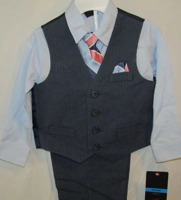 NUEVO CONJUNTO CHALECO DOCKERS BEBÉ NIÑO NIÑO SKYLINE AZUL 4 PIEZAS TALLA 24M 2T 3T 4T Foto 1 de 3