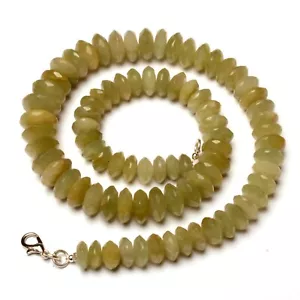 Collar de 16,5" con gemas de ojo de gato de crisoberilo natural tamaño de 9 a 13 mm - Imagen 1 de 6