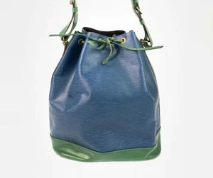 Auth LOUIS VUITTON M44044 Epi Noe Shoulder Bag Bicolor Green Blue LV F/S - Picture 1 of 16