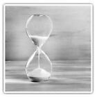2 x Square Stickers 10 cm - Hourglass with Falling Sand Time  #43046