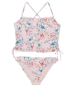 Girls Sydney Floral Cinch Tankini Se Swim Sets, Peony, 5 - Picture 1 of 2