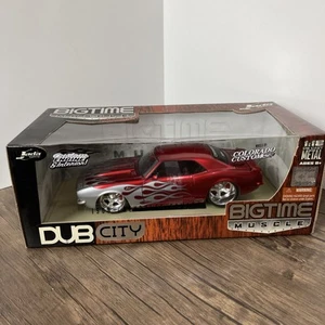 2005 Jada Toys DUB City BigTime Muscle 1968 Red Chevrolet Camaro 1:18 NEW - Picture 1 of 16