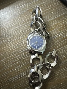 Timex WATCH LADIES BLUE DIAL WATCH Bracelet Style Band - Picture 1 of 13