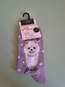 New Look Novelty Socks Dog (Talk to the Paw) One Size - Picture 1 of 5