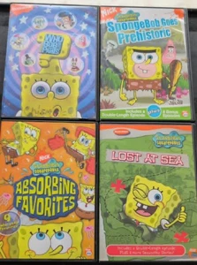 4 Spongebob Squarepants DVD's WhoBob Absorbing Favorites Lost at Sea Prehistoric - Picture 1 of 7