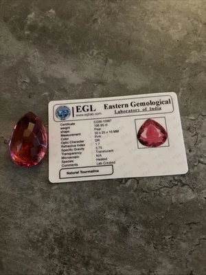 Tourmaline Loose  EGL CERTIFIED 106.96 Ct - Image 1 of 4