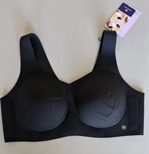Sujetador HoneyLove LiftWear cuello en V sin cables para mujer talla 1X negro inalámbrico salón activo - Imagen 1 de 7