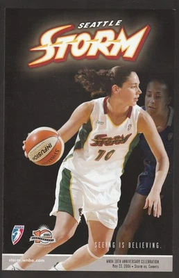 Seattle Storm vs. Houston Comets 5/23/2006 WNBA game roster sheet SUE BIRD - Image 1 of 3