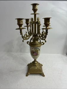 Limoges French porcelain candelabra Sevres 5 stick - Picture 1 of 7