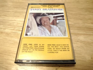 Terry Bradshaw “Here In My Heart” Cassette Tape C3735 Heartwarming Records 1981 - Picture 1 of 4