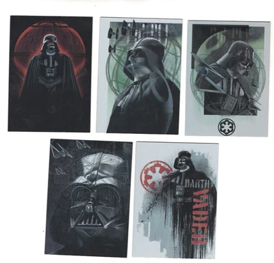 DARTH VADER CONTINITY STAR WARS ROGUE ONE 2016 TOPPS COMPLETE CHASE SET 5 CARDS - Image 1 of 2