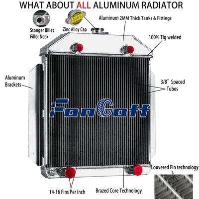 3 Row Radiator FITS 1949-53 1952 Ford Taunus Custom Flathead Configuration V8 MT Foto 1 de 4