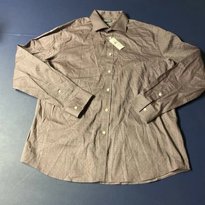 Camisa de vestir Michael Kors ajuste regular algodón lino cata de vino XL 17-17,5 34-35 - Imagen 1 de 6