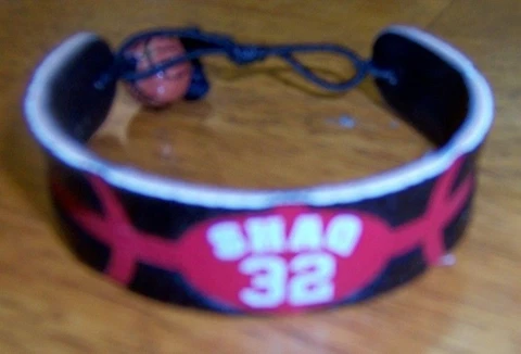 Leather Bracelet Shaq 32 Miami Heat Game Gear New Cover