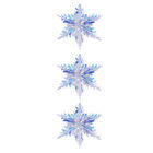  3 Pcs Christmas Tree Pendnat Iridescent Ornament Neon Film Snowflake