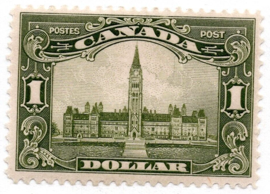 CANADA 1929 ONE DOLLAR SCOTT #154 MINT, LIGHTLY HINGED, FRESH COLOR - Image 1 of 1
