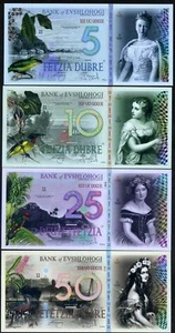 Set , Evshlohogi, 5;10;25;50 Dubre, 2018, POLYMER, UNC - 500 sets issued F - Picture 1 of 2