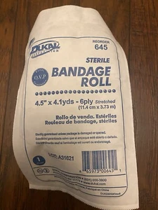 Lot of 15 -Gauze Bandage Roll Large 4.5" x 4.1 Yds 6Ply 100% Cotton - Picture 1 of 2