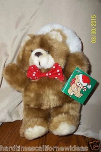 Peluche American Greetings Corp Honeylove Bear 1989 Navidad 8" con etiqueta - Imagen 1 de 4