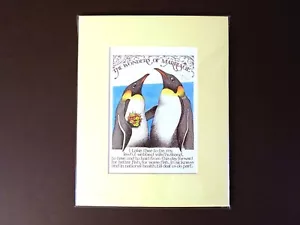 Simon Drew Wonders of Marriage wedding anniversary gift signed print wall decor - Picture 1 of 3