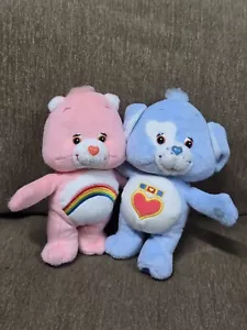 Care Bears Cuddle Pairs Cheer Bear And Loyal Heart Dog Plush 7" Tall - Picture 1 of 1