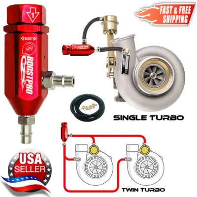 Kit Controlador BoostPRO ROJO Boost Tee Manual Boost Control Turbo Inteligente MBC GBCV Foto 1 de 4