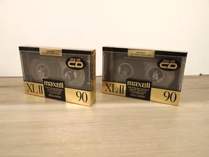 2 Maxell High Bias XLII 90 Minute Audio Cassettes - IEC TYPE II HIGH (CrO2) NEW - Picture 1 of 8