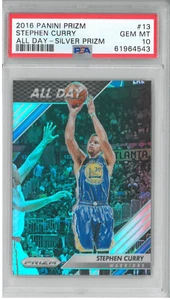 2016-17 Panini Prizm STEPHEN CURRY #13 All Day Silver Prizm ~ PSA 10 Gem Mint - Picture 1 of 2