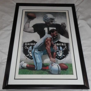 NFL Oakland Raiders Jeff Hostetler Signed Limited 83/1000 Football Lithograph - Picture 1 of 3