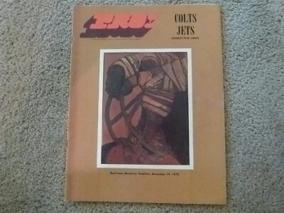 HTF DECEMBER 19 1970 NFL Baltimore COLTS vs JETS Home Program EUC - Image 1 of 4