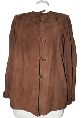 FENDI SUEDE JACKET - RARE VINTAGE 1980'S SIZE 10  - Image 1 of 4