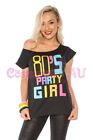 I Love the 80's 80s T-shirt Costume Ladies 1980s Fancy Dress Girls Top TShirt