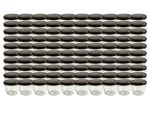 100 x Sturzgläser 230 ml Marmeladenglas Einmachglas Schwarz Einweckgläser  - Picture 1 of 2
