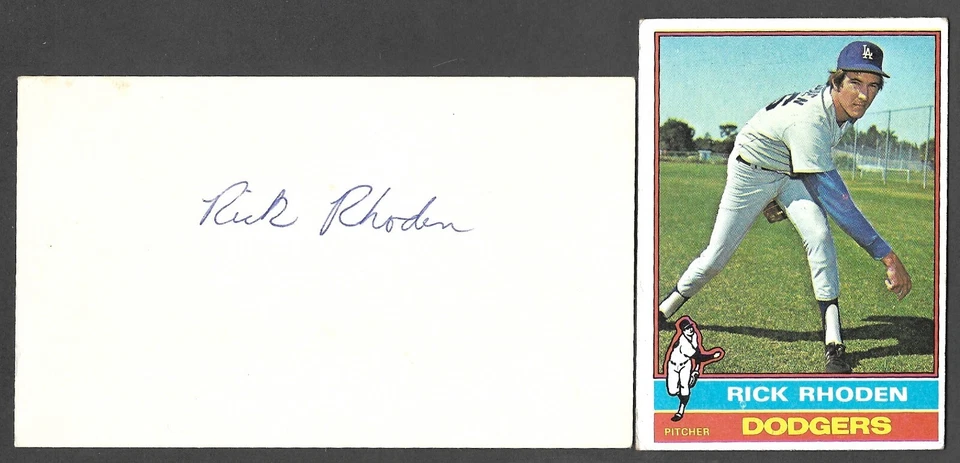 Rick Rhoden (debut 1974) LAD PIT NYY HOU AUTÓGRAFO FIRMADO AUTOMÁTICO 3x5 índice certificado de autenticidad Foto 1 de 1