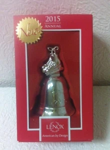 LENOX 2015 ANNUAL MUSICAL BELL ICE SKATES NIB - Picture 1 of 8
